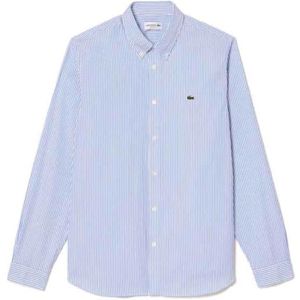 Lacoste, Overhemden, Heren, Veelkleurig, XL, Katoen, Gestreept shirt met lange mouwen