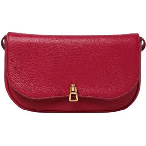 Coccinelle, Tassen, Dames, Rood, ONE Size, Elegante Crossbody Tas Magneetsluiting