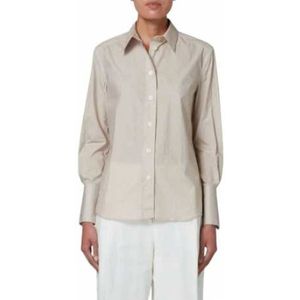 Paul Smith, Blouses & Shirts, Dames, Beige, XS, Katoen, Zand Katoenen Shirt met Witte Polka Dots