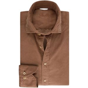 Stenströms, Overhemden, Heren, Bruin, XL, Katoen, Slim Fit Corduroy Overhemd