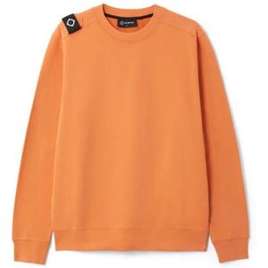 Ma.strum, Sweatshirts & Hoodies, Heren, Oranje, S, Katoen, Oranje Goud Crew Sweatshirt