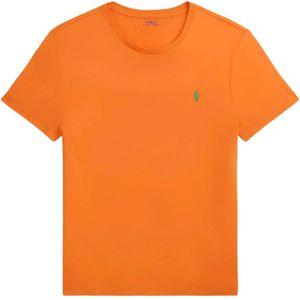 Ralph Lauren, Tops, Heren, Oranje, M, Katoen, Oranje katoenen Slim Fit shirt
