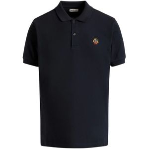 Bally, Tops, Heren, Blauw, XL, Katoen, Blauw poloshirt met geborduurd logo