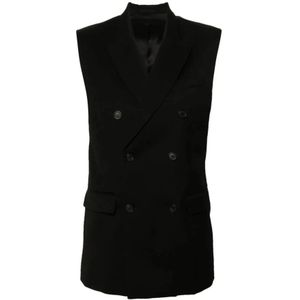 Wardrobe.nyc, Jassen, Dames, Zwart, S, Wol, Zwart Double Breasted Vest