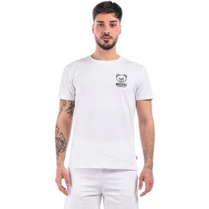 Moschino, Tops, Heren, Wit, XL, Katoen, T-Shirts