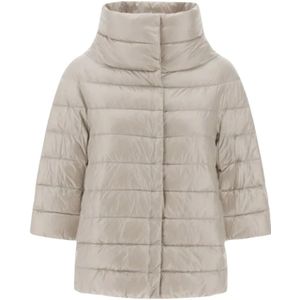 Herno, Jassen, Dames, Beige, S, Nylon, Ultralight Nylon Aminta Cape Jacket