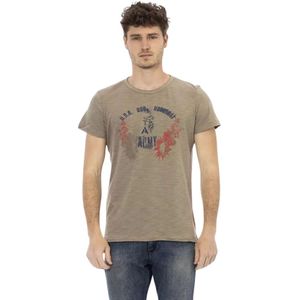 Trussardi, Tops, Heren, Groen, XL, Katoen, Chic Groen Kortemouw T-shirt