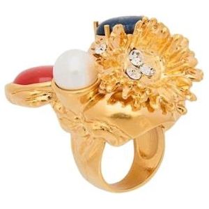 Marni, Accessoires, Dames, Veelkleurig, S, Kleurrijke Resin Pearl Statement Ring
