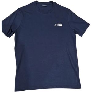 Paul & Shark, Tops, Heren, Blauw, L, Katoen, Navy Blauw Logo T-shirt