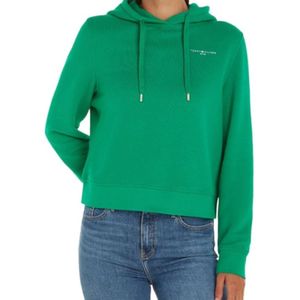 Tommy Hilfiger, Sweatshirts & Hoodies, Dames, Groen, L, Stijlvolle Jassen Collectie