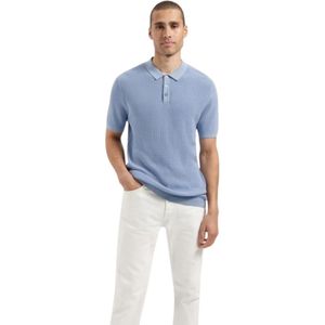 Saint Steve, Tops, Heren, Blauw, M, Tijdloos poloshirt voor elke gelegenheid