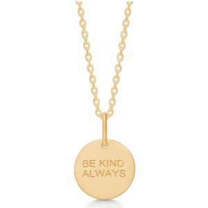Frk. Lisberg, Accessoires, Dames, Geel, S, Be Kind Always Ketting Hanger 14K Goud