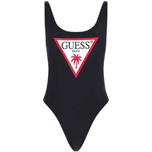 Guess, Badkleding, Dames, Zwart, M, Zwarte badpak met één stuk