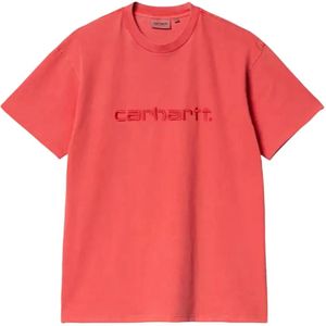 Carhartt Wip, Tops, Heren, Roze, L, Katoen, S/S Duster T-Shirt