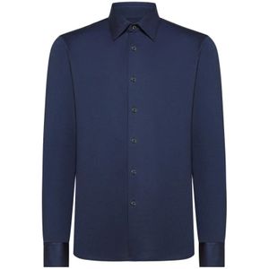 Rrd, Overhemden, Heren, Blauw, S, Blauw Oxford Jacquard Herenoverhemd