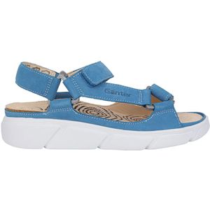Ganter, Schoenen, Dames, Blauw, 41 EU, Blauwe brede pasvorm damessandaal