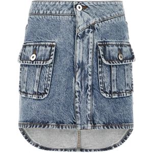 JW Anderson, Rokken, Dames, Blauw, S, Denim, Denim Mini Rok