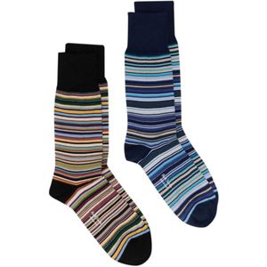 Paul Smith, Ondergoed, unisex, Veelkleurig, ONE Size, Katoen, Signature Stripe Sokken