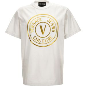 Versace Jeans Couture, Tops, Heren, Wit, S, T-shirts en Polos Wit