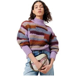 Sessun, Truien, Dames, Veelkleurig, XS, Wol, High Neck Turtleneck