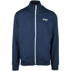 Bikkembergs, Sweatshirts & Hoodies, Heren, Blauw, L, Katoen, Maglia