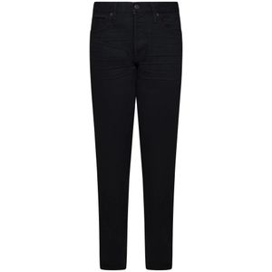 Tom Ford, Jeans, Heren, Zwart, W38, Katoen, Zwarte Slim Fit Jeans