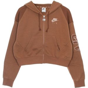 Nike, Sweatshirts & Hoodies, Heren, Bruin, S, Katoen, Oversized Lightweight Zip Hoodie