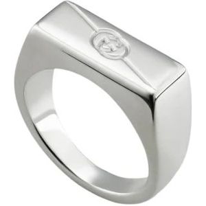 Gucci, Accessoires, Dames, Grijs, 52 MM, Zilveren Logo Zegelring Elegant Sieraden