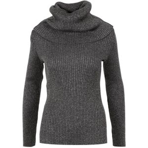 Alberta Ferretti, Truien, Dames, Grijs, S, Wol, Rullekrave