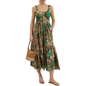La DoubleJ, Kleedjes, Dames, Veelkleurig, S, Capri Jurk - Jersey en Zijde