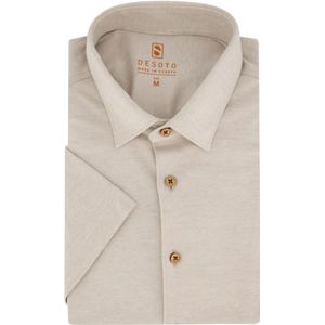 Desoto, Overhemden, Heren, Beige, S, Katoen, Beige Business Overhemd Slim Fit