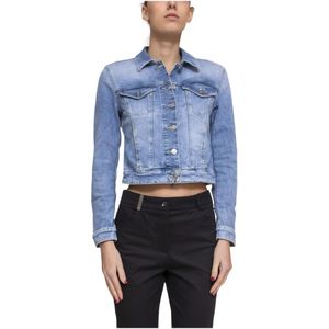 Dondup, Jassen, Dames, Blauw, L, Denim, Denim Damesjas