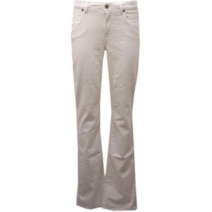 Siviglia, Broeken, Dames, Wit, W26, Katoen, Witte Denim Katoenen Broek