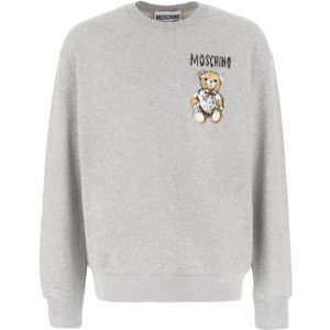 Moschino, Sweatshirts & Hoodies, Heren, Grijs, XL, Sweatshirts