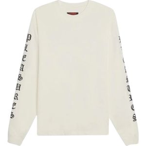 Pleasures, Sweatshirts & Hoodies, Heren, Wit, M, Katoen, Zacht Katoenen Longsleeve Shirt