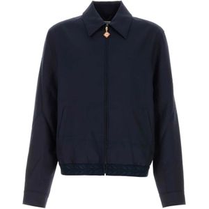 Casablanca, Jassen, Heren, Blauw, M, Navy Blauwe Twill Jas