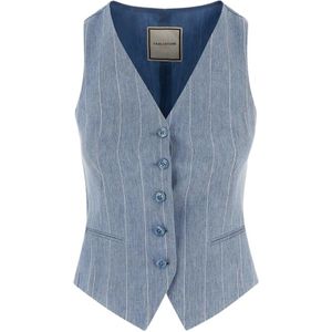 Tagliatore, Jassen, Dames, Blauw, 2Xs, Vest