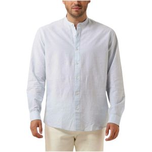 Selected Homme, Overhemden, Heren, Blauw, XL, Heren Overhemden Slhregnew-linen Shirt Ls Band