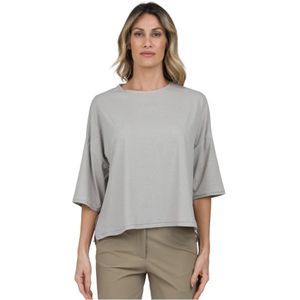 Rrd, Tops, Dames, Grijs, S, Katoen, Stijlvolle T-shirt Collectie