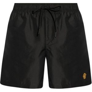 Versace, Badkleding, Heren, Zwart, XL, Zwembroek met patch