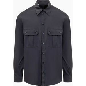 Dolce & Gabbana, Overhemden, Heren, Blauw, M, Stijlvolle Overhemden