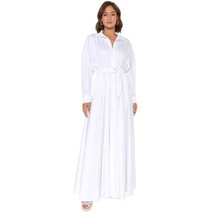 Norma Kamali, Kleedjes, Dames, Wit, M, Katoen, Witte Oversized Boyfriend Overhemdjurk