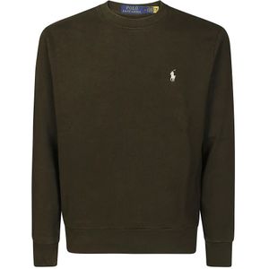 Polo Ralph Lauren, Sweatshirts & Hoodies, Heren, Bruin, S, Katoen, Loopback Crew Neck Sweatshirt