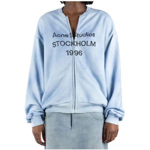 Acne Studios, Sweatshirts & Hoodies, Dames, Blauw, S, Katoen, Lichtblauwe Sweatshirt Ci 0189