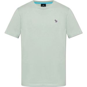 PS By Paul Smith, Tops, Heren, Groen, 3Xl, Katoen, T-shirt met Logo Patch
