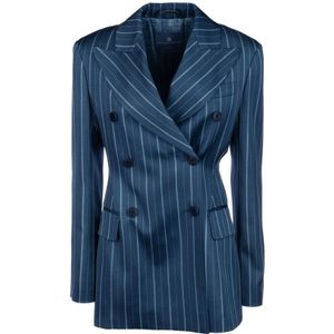 Ermanno Scervino, Jassen, Dames, Blauw, XS, Blazer Jasje
