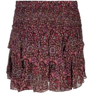 Isabel Marant Étoile, Rokken, Dames, Bruin, M, Floral Print Ruffle Rok