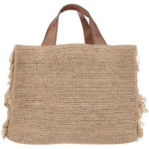 Ibeliv, Tassen, Dames, Beige, ONE Size, Handgemaakte Raffia Tas