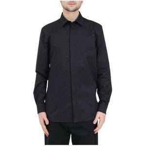 Moschino, Overhemden, Heren, Zwart, L, Katoen, Couture Shirt 100% Katoen