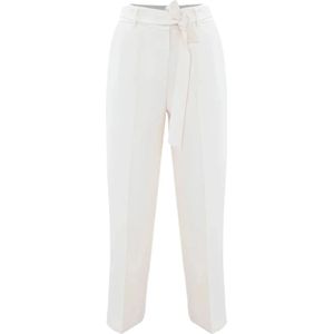 Kocca, Broeken, Dames, Wit, M, Polyester, Polyester Broek Enkel Lengte